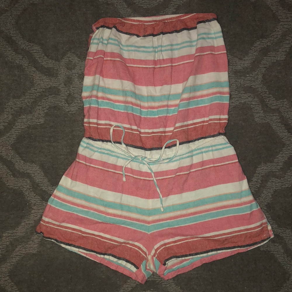Strapless romper